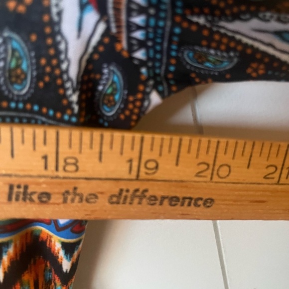 Matrushka Ziggy 3/4 Sleeve Vibrant Multicolor Geometric Midi Dress Sz M - Picture 5 of 12